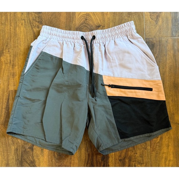 Lira Other - LIRA Men's M Shorts Drawstring Multicolor Nylon Activewear Elastic Waist Beach